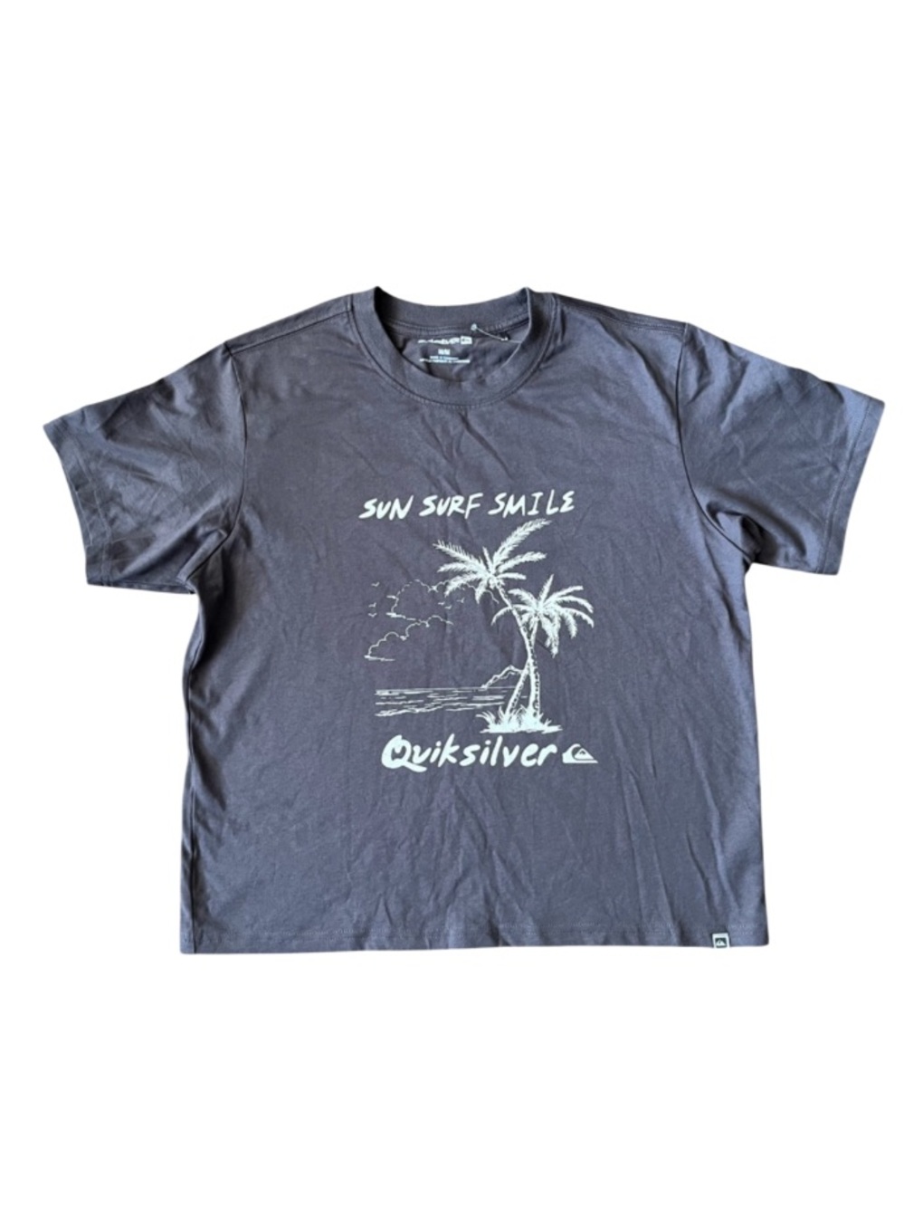 Quiksilver Graphic Tee Grey and White Size Medium